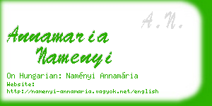 annamaria namenyi business card